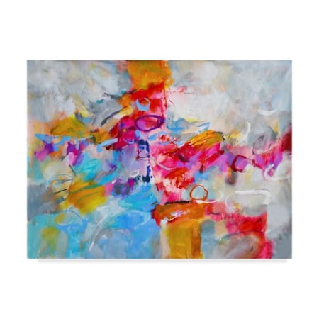 Gabi Ger 'Pink And Orange Paint' Canvas Art,18x24